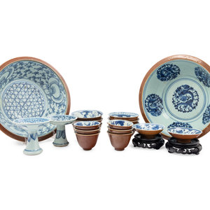 18 Chinese Export Blue and White