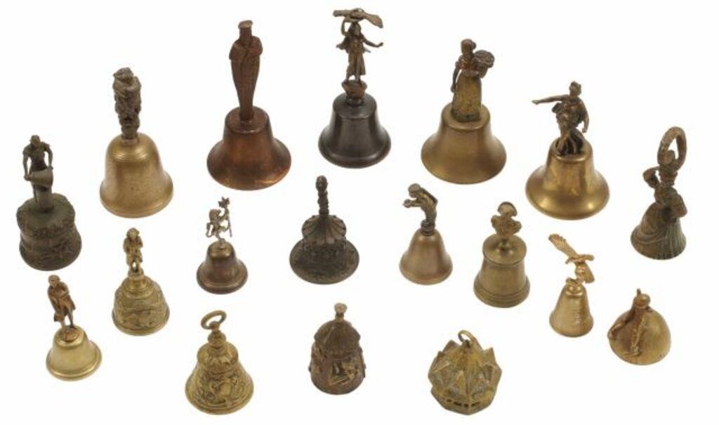 (18) COLLECTION OF BRONZE BELLS(lot