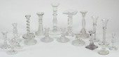 (18) COLORLESS PRESSED GLASS C