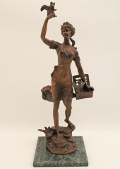 18" FRENCH BRONZE SIGNED L.C.