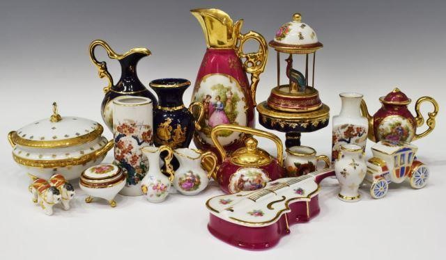(18) FRENCH LIMOGES GILT