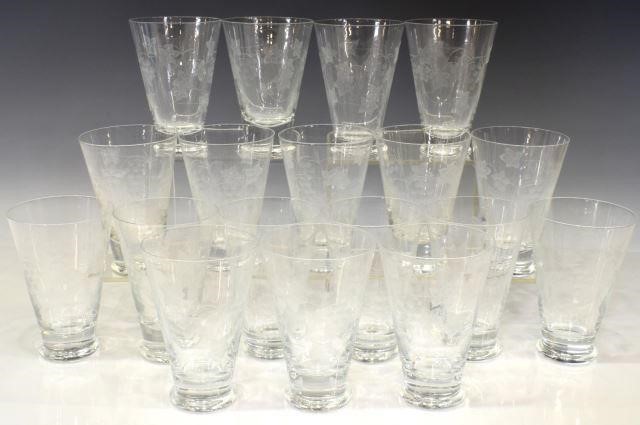 (18) GRAPEVINE & CLUSTER ETCHED