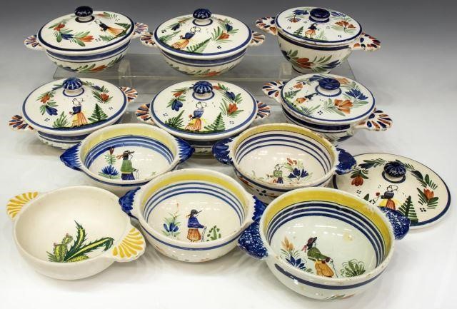 (18) HENRIOT & HB QUIMPER POTTERY