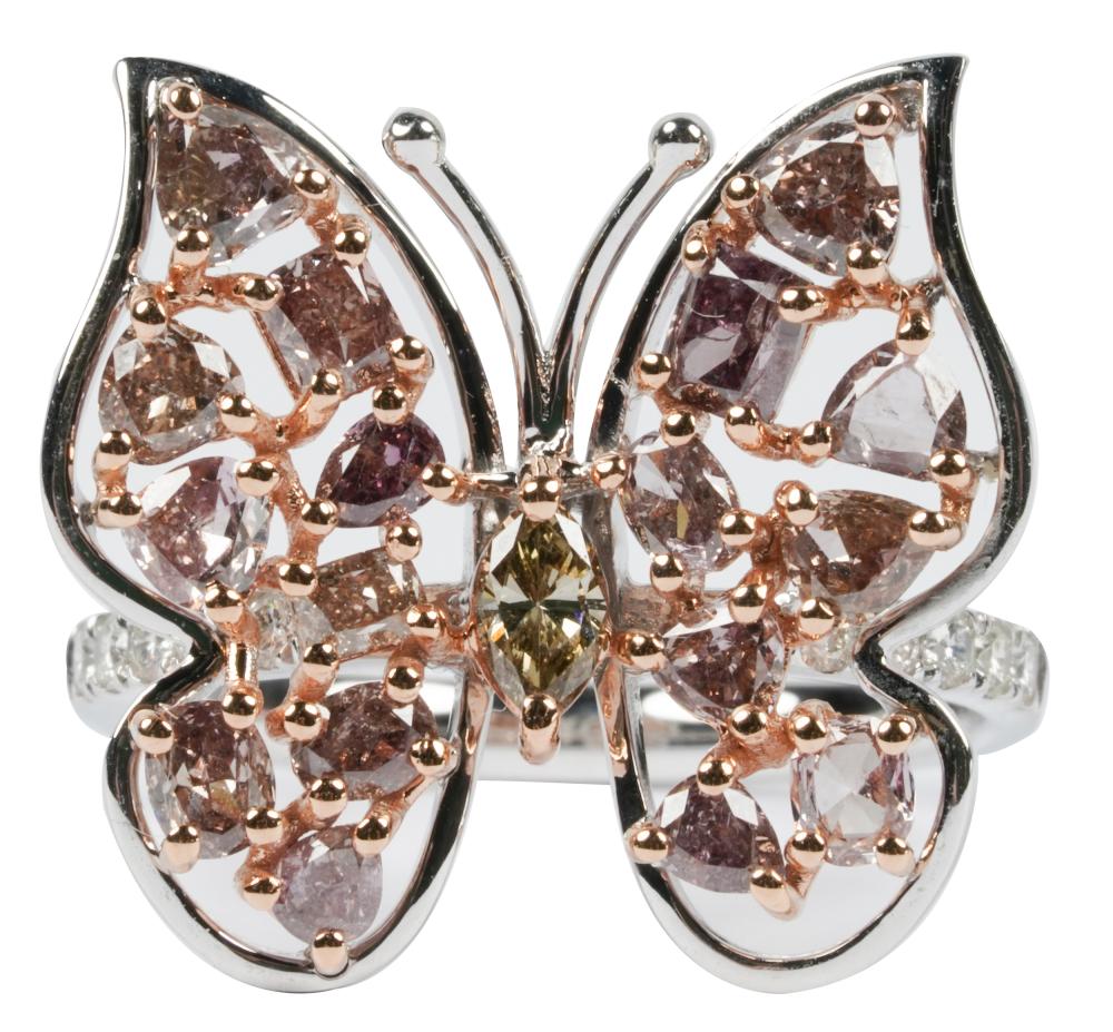 18 KARAT GOLD & COLORED DIAMOND