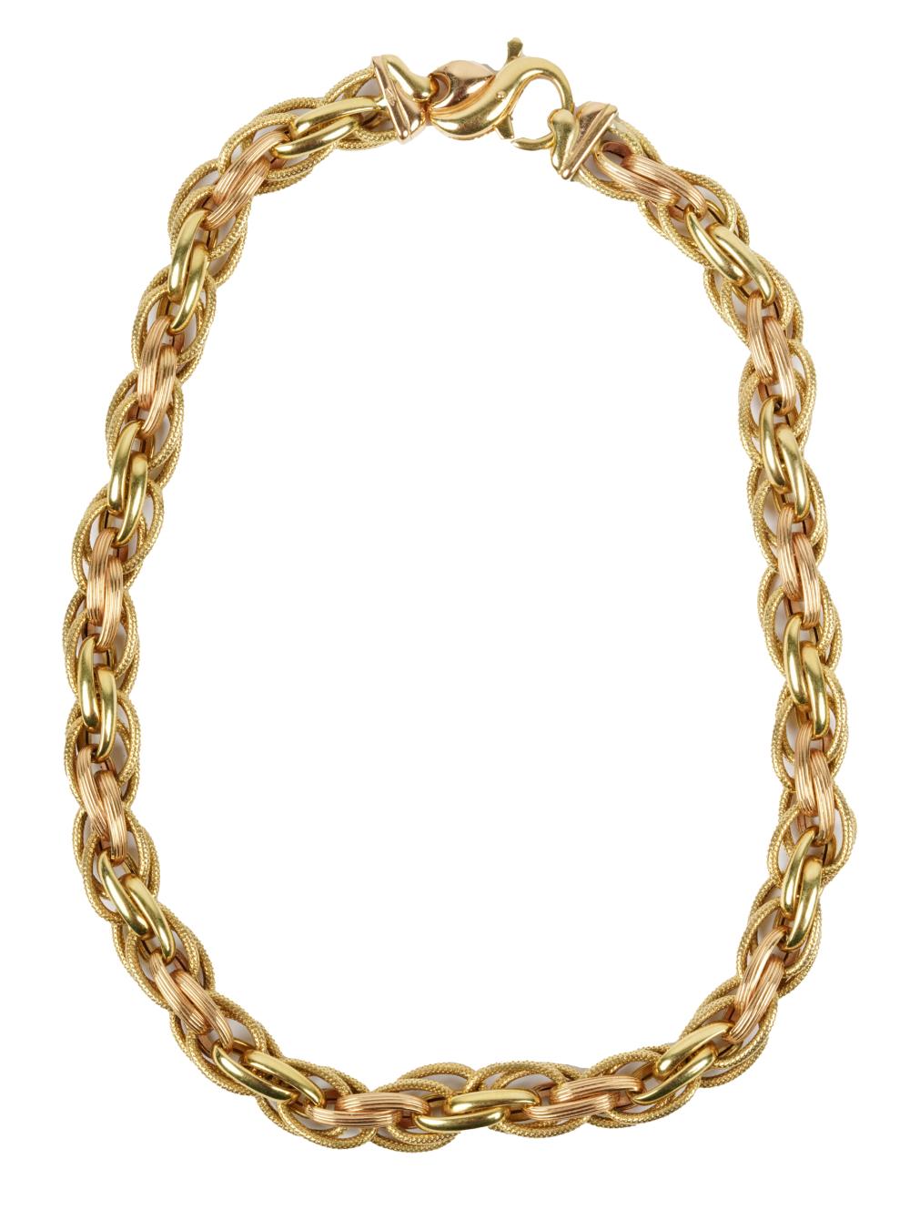 18 KARAT TWO-TONE GOLD CHAIN