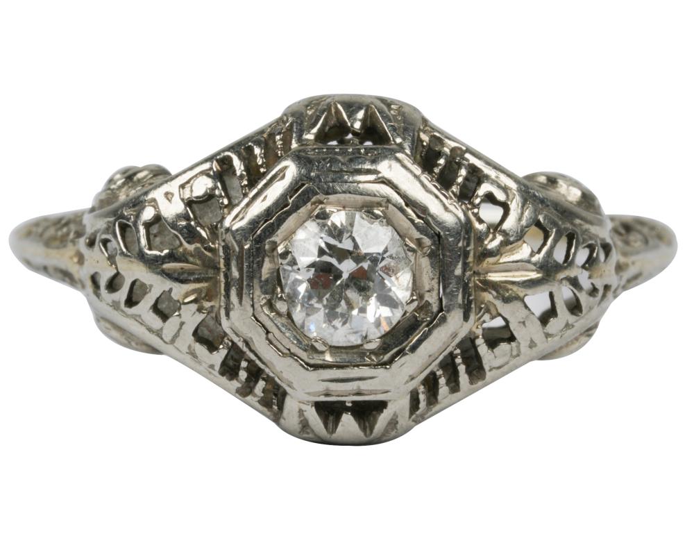 18 KARAT WHITE GOLD & DIAMOND