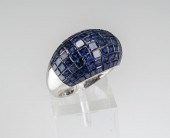 18-KARAT WHITE-GOLD AND BLUE S