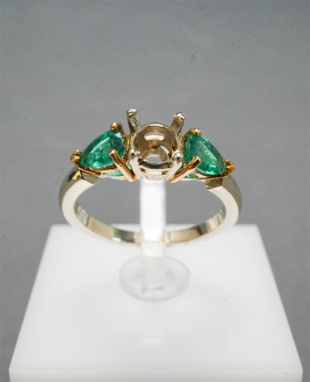 18-KARAT WHITE-GOLD AND EMERALD