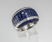 18-KARAT WHITE-GOLD, BLUE SAPP