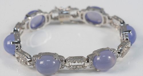 18 KARAT WHITE GOLD BRACELET SET