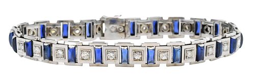 18 KARAT WHITE GOLD DIAMOND AND