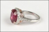 18 KARAT WHITE GOLD RUBELLITE