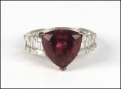 18 KARAT WHITE GOLD RUBELLITE