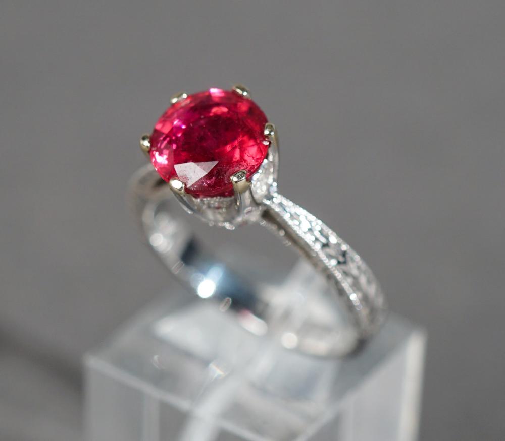 18-KARAT WHITE-GOLD RUBELLITE