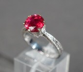 18-KARAT WHITE-GOLD RUBELLITE
