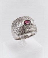 18-KARAT WHITE-GOLD, RUBELLITE