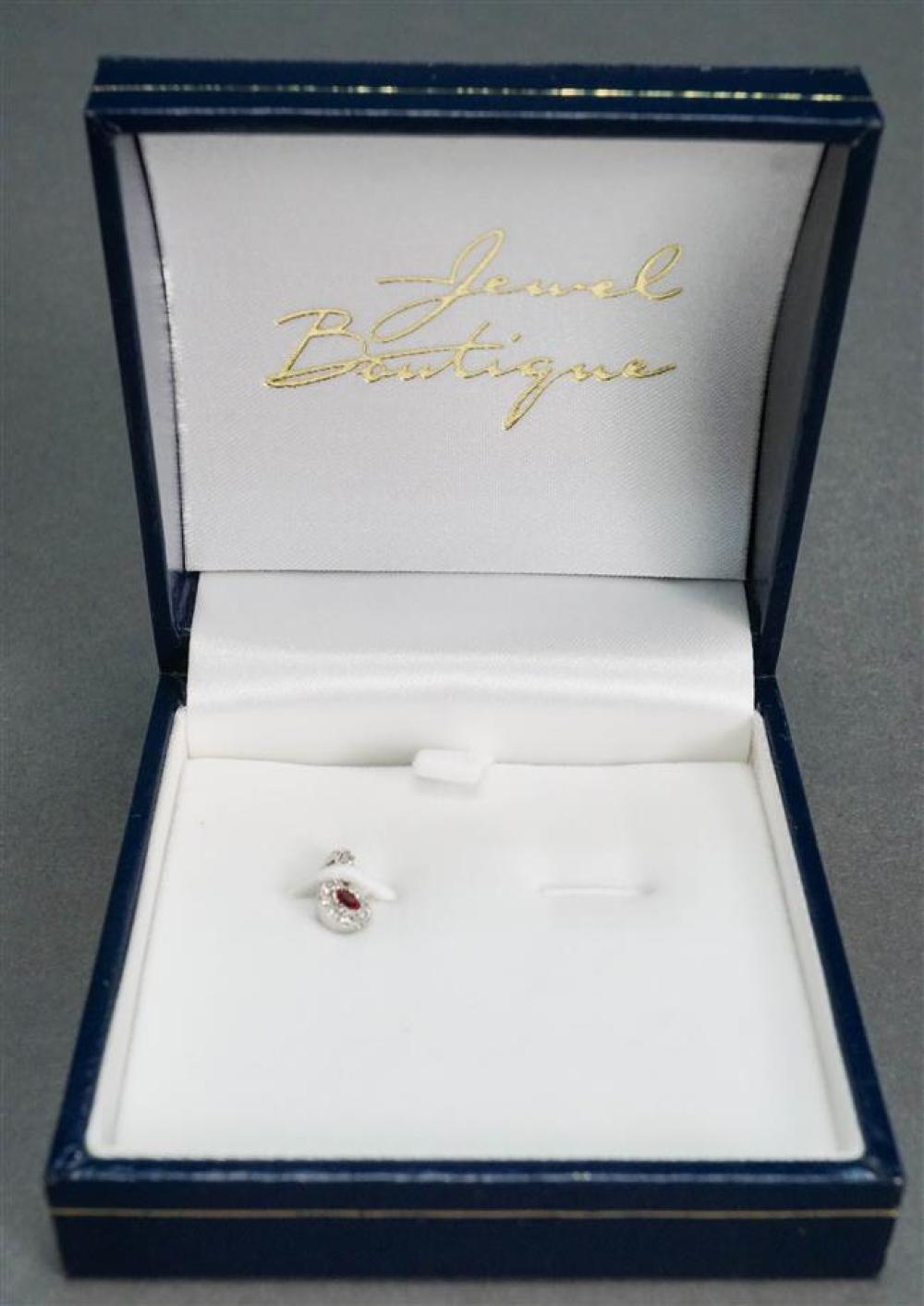 18-KARAT WHITE-GOLD, RUBY AND