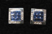 18 karat white gold sapphire a
