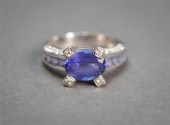 18-KARAT WHITE-GOLD, TANZANITE