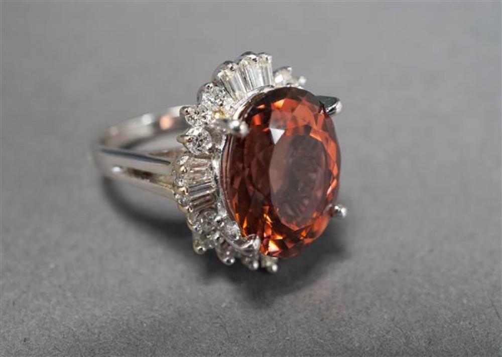 18-KARAT WHITE-GOLD, TOURMALINE AND