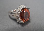 18-KARAT WHITE-GOLD, TOURMALIN