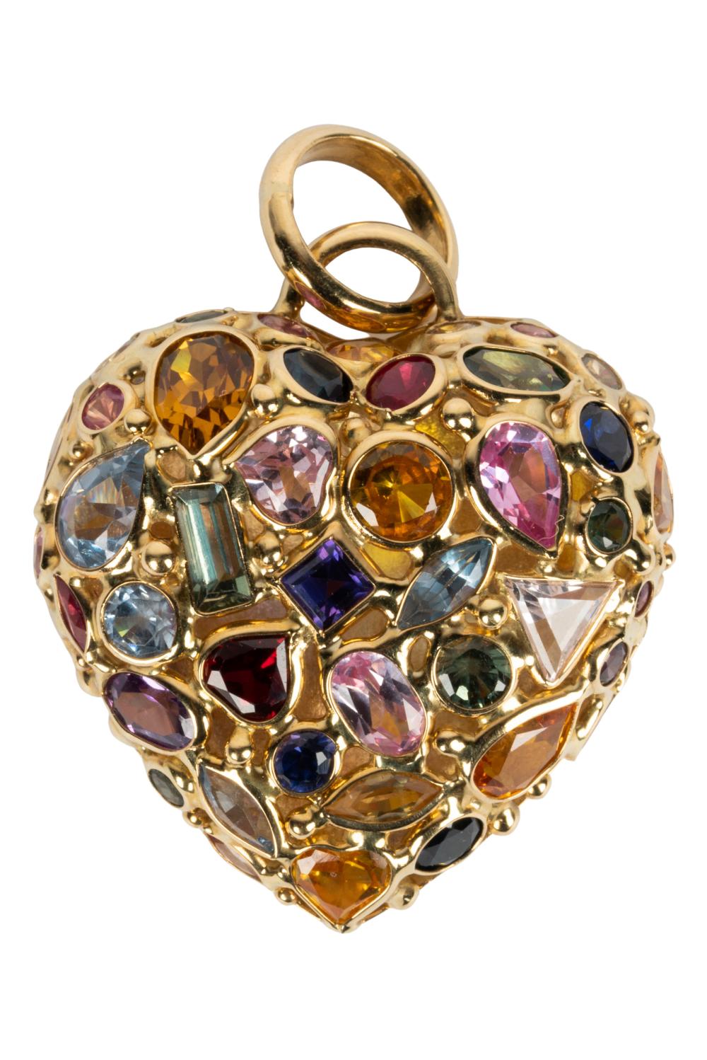 18 KARAT YELLOW GOLD & SYNTHETIC