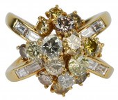 18 KARAT YELLOW GOLD & MULTI-C