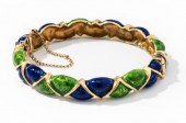 18 KARAT YELLOW GOLD AND ENAME