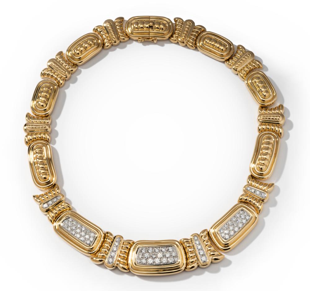 18 KARAT YELLOW GOLD AND DIAMOND