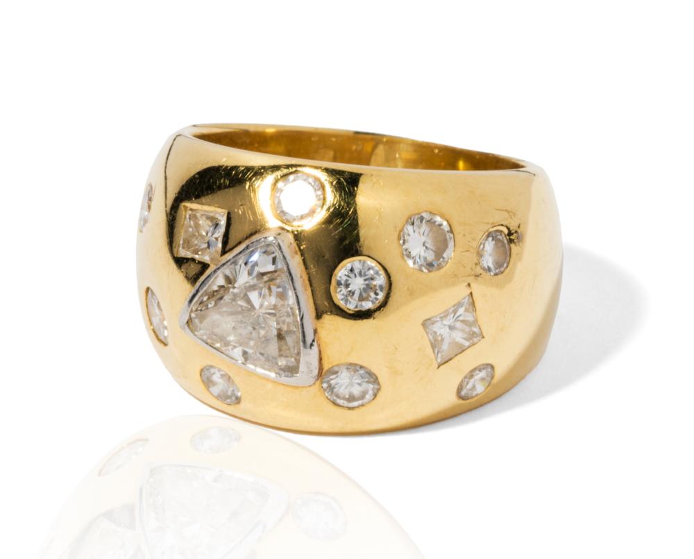 18 KARAT YELLOW GOLD AND DIAMOND