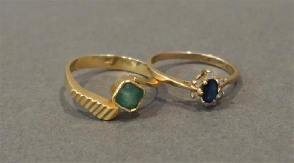 18-KARAT YELLOW-GOLD AND EMERALD