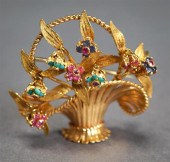 18-KARAT YELLOW-GOLD AND GEM S