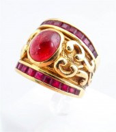 18-KARAT YELLOW-GOLD AND RUBY