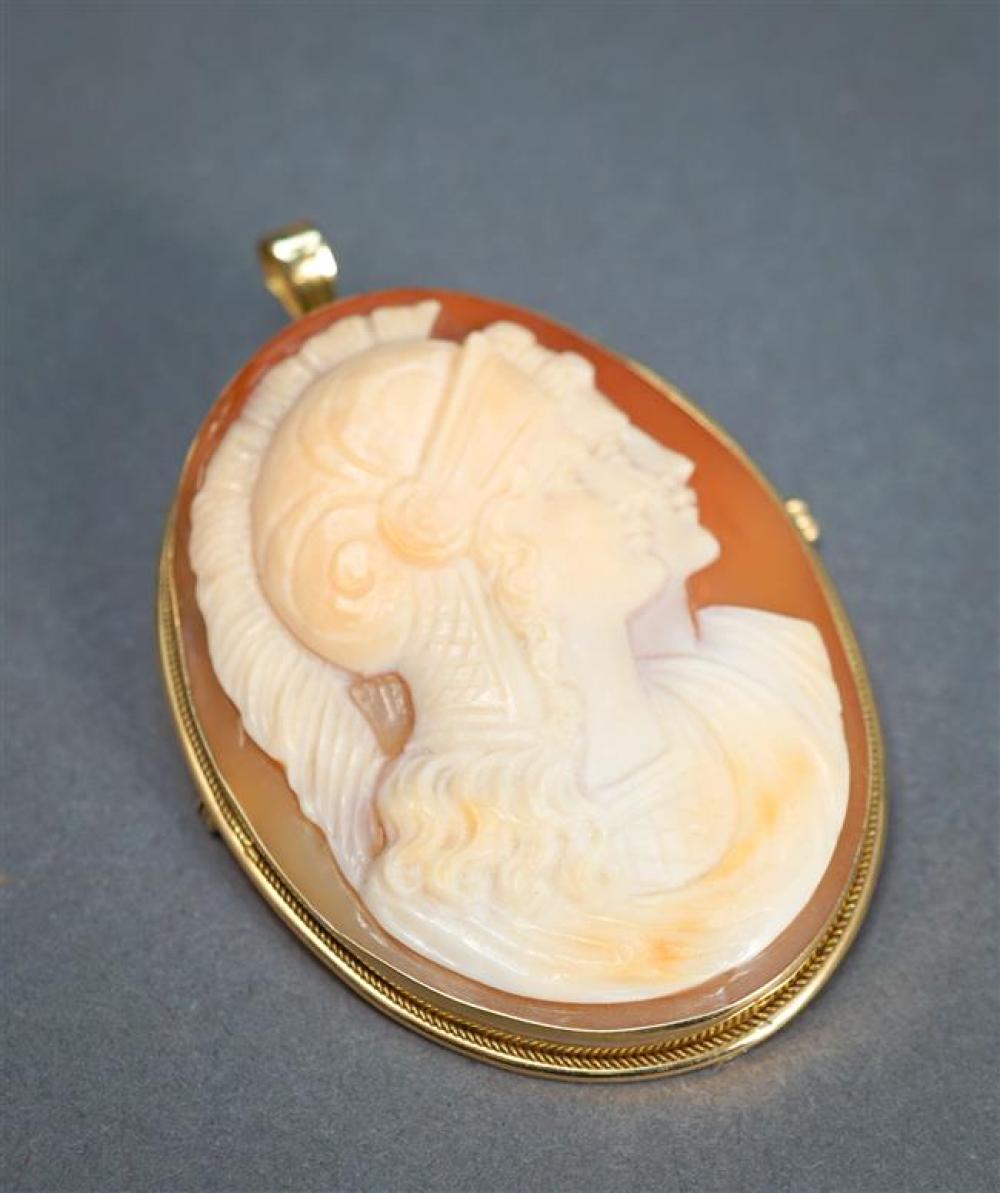 18-KARAT YELLOW-GOLD AND SHELL