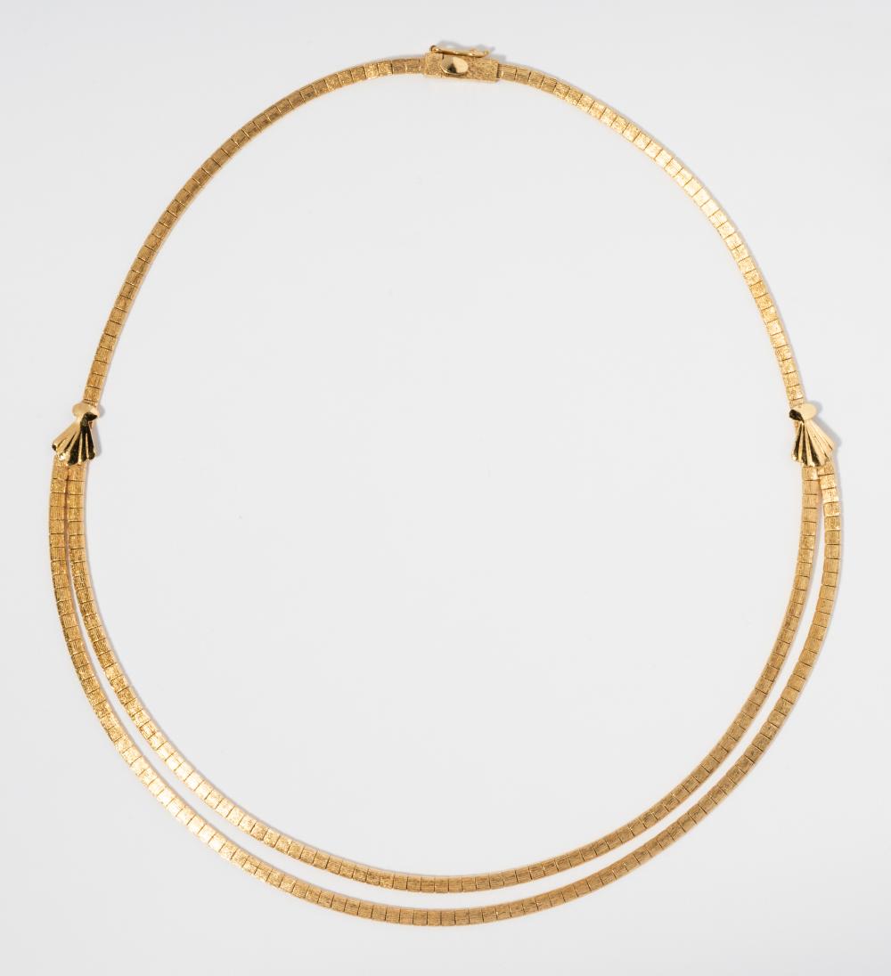 18 KARAT YELLOW GOLD BIB NECKLACE18