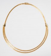 18 KARAT YELLOW GOLD BIB NECKL