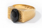 18 KARAT YELLOW GOLD BLACK STA