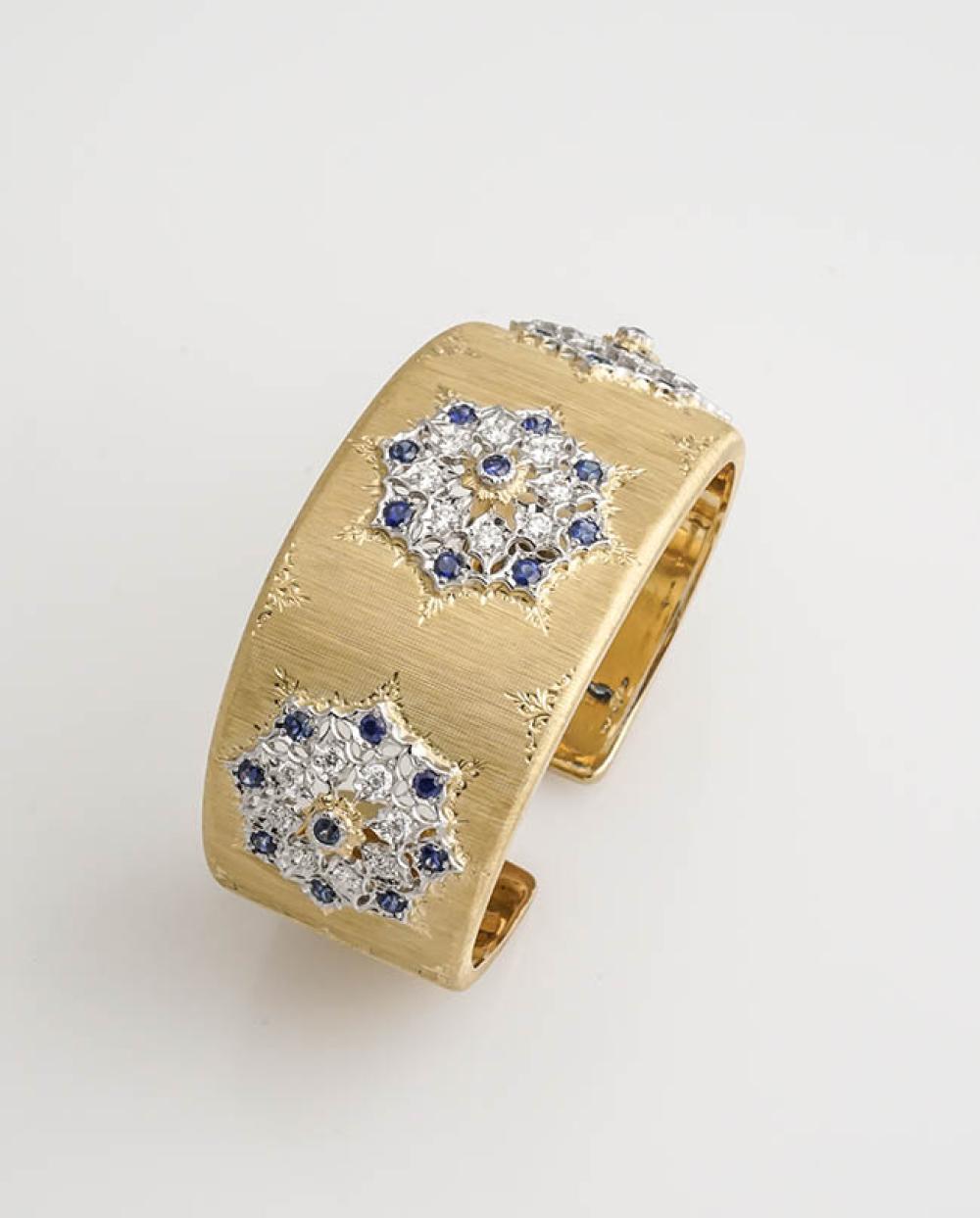 18-KARAT YELLOW-GOLD, BLUE SAPPHIRE