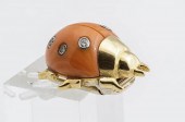 18-KARAT YELLOW-GOLD, CORAL AN