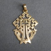 18-KARAT YELLOW-GOLD CRUCIFORM