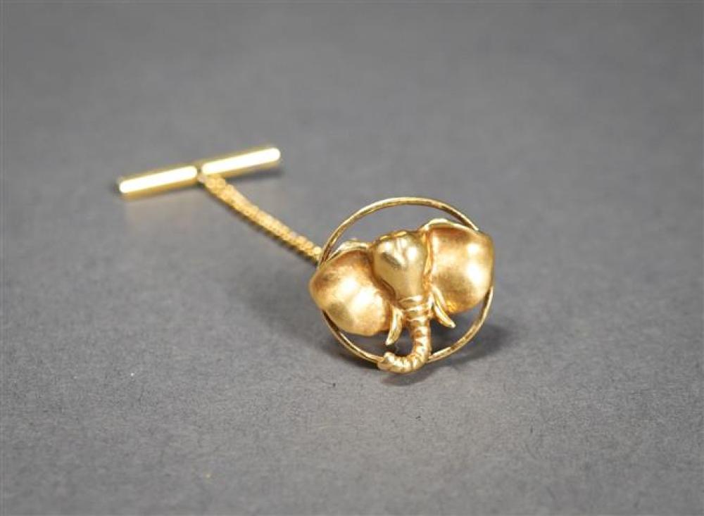 18-KARAT YELLOW-GOLD 'ELEPHANT' TIE