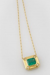 18-KARAT YELLOW-GOLD, EMERALD
