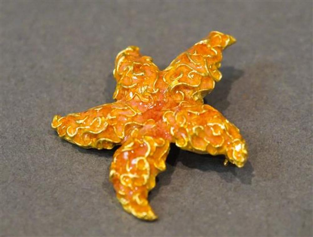 18 KARAT YELLOW GOLD ENAMEL