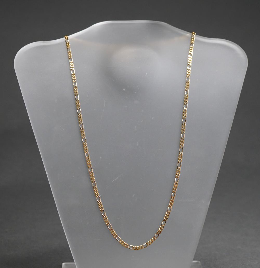 18-KARAT YELLOW-GOLD FIGARO-LINK