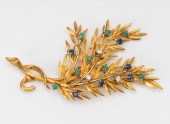 18 KARAT YELLOW GOLD GEM-SET L