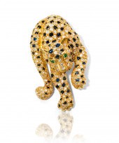 18 KARAT YELLOW GOLD GEM-SET L