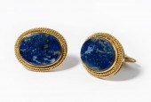 18 KARAT YELLOW GOLD LAPIS LAZ