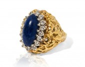 18 KARAT YELLOW GOLD, LAPIS LA