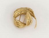 18-KARAT YELLOW-GOLD 'LEAF' BR