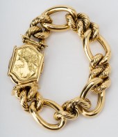 18 KARAT YELLOW GOLD LINK BRAC
